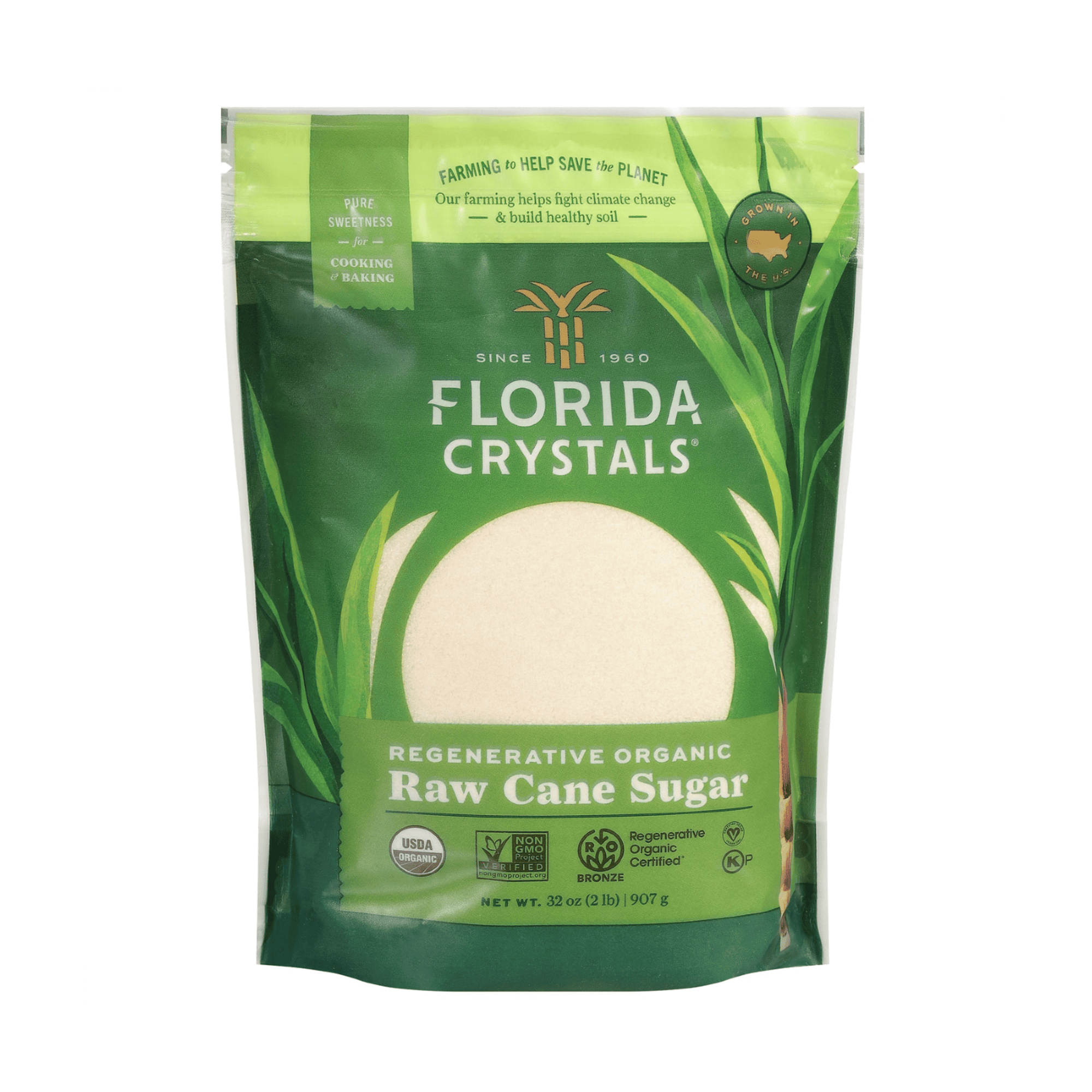 FC - Regenerative Organic Powdered Raw Cane Sugar - 1LB